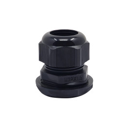 M32 melns plastmasas kabeļu ievads IP68 13-18mm
