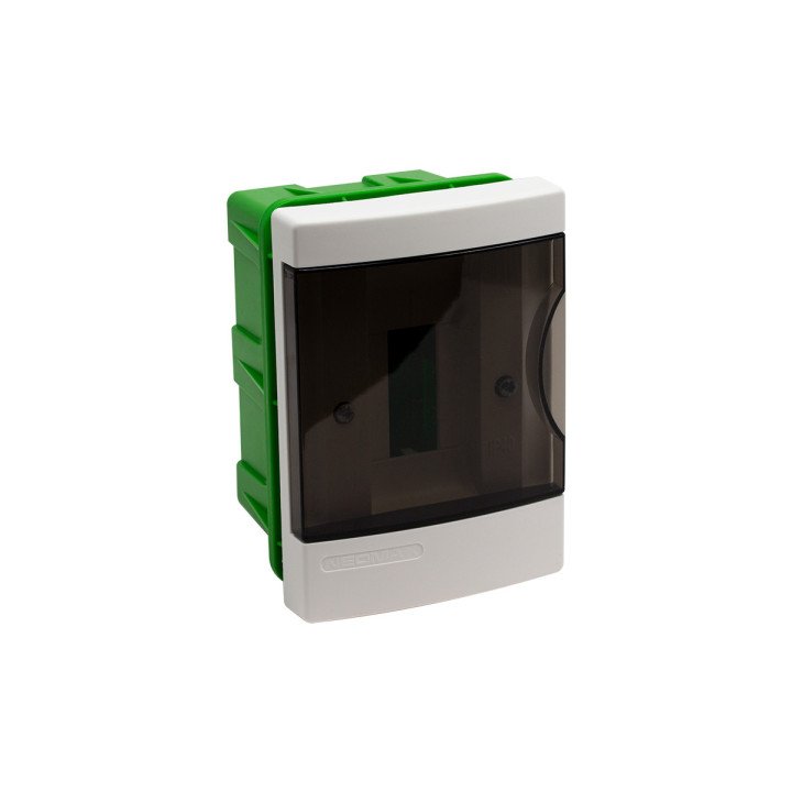 Enclosure flush mounted 2 modules with transparent door