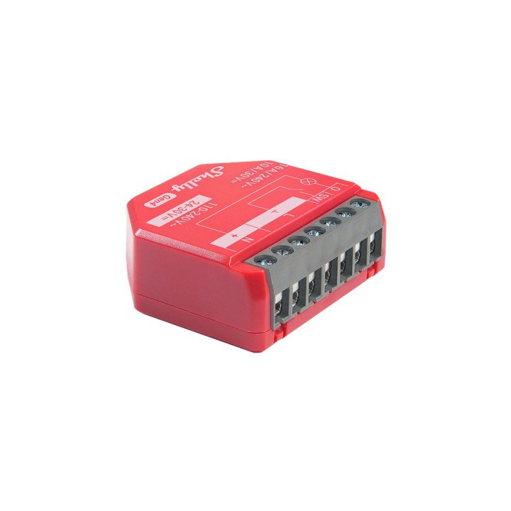 Shelly Многопротокольный релейный модуль 1PM Gen4 (Wi-Fi+ Bluetooth / Zigbee 3.0), с измерителем мощности, совместимость с Matte