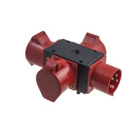 Распределитель розеток 3x32A вводная вилка IP44