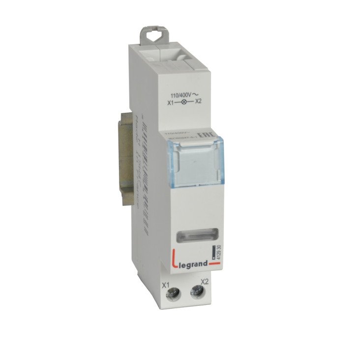 LED indicator - white 110/400 V - 1 module