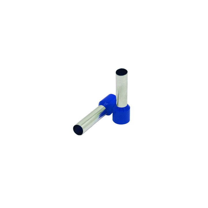 Insulated end sleeve 16mm2/18mm, blue, 100 pcs