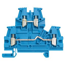 Terminal block Viking 3 - screw - 2 connect on 2 levels - pitch 5 - blue