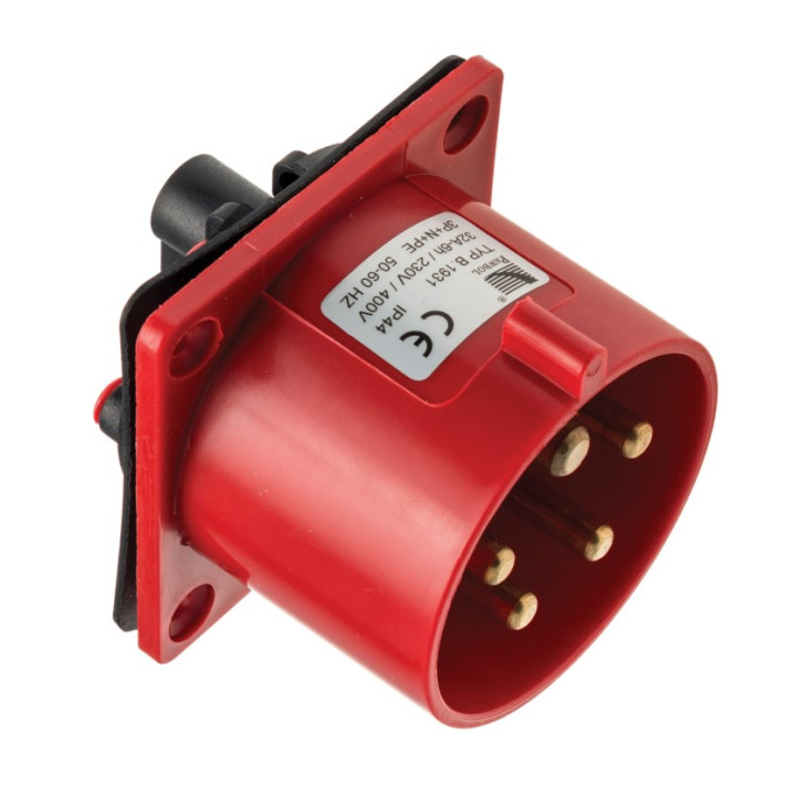 Power plug flush 3P+N+E 32A IP44