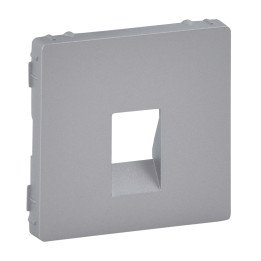 Cover plate Valena Life - loudspeaker socket - aluminium