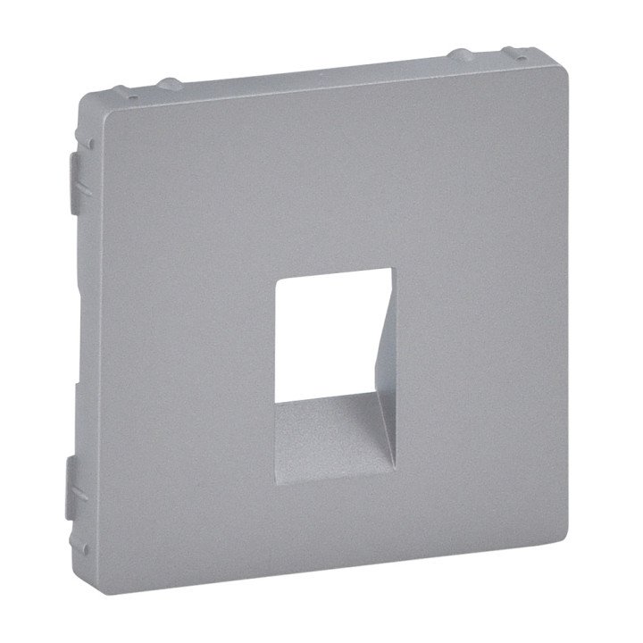 Cover plate Valena Life - loudspeaker socket - aluminium