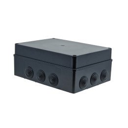 S-BOX 606C nozarkārba IP65 melna ar ievadiem