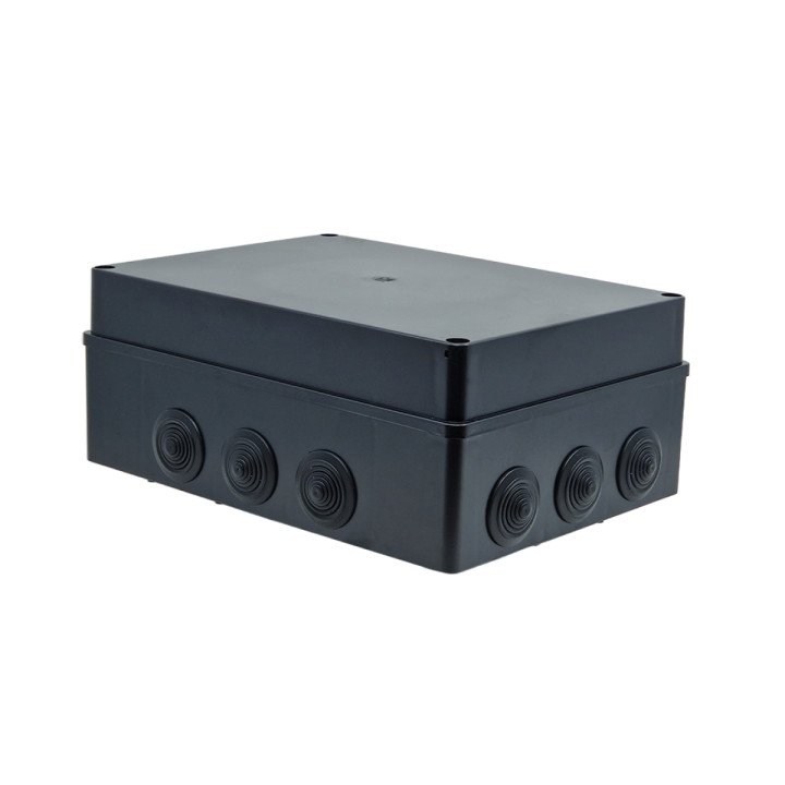 S-BOX box surface mounting IP65 300x220x120mm with glands black UV