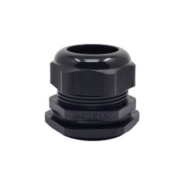 M63 juodo plastiko kabelio sandariklis, IP68, 37-44mm
