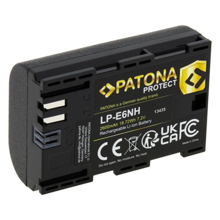 Patona PT13435 Battery Canon LP-E6NH 2250mAh Li-Ion Protect EOS R5/R6