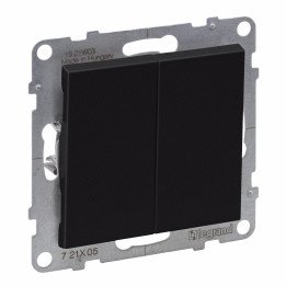 Suno выключатель 1+1 черный 10A