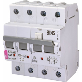 ETI KZS-4M 3P+N C32/0,03 kombinēts noplūdes automāts