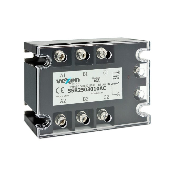 VEXEN твердотельное реле 3NO, 10A, 80-250VAC