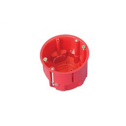 Junction box for gypsum 1-gang deep d68x60mm red halogenfree 850C