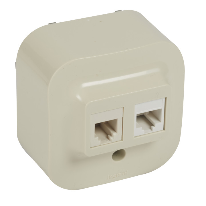 Legrand Forix rozete RJ11+RJ45 bēša
