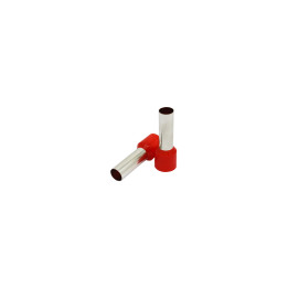 Insulated end sleeve 10mm2/12mm, red, 100 pcs
