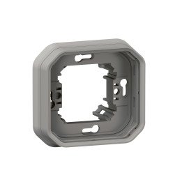 PLEXO 1 GANG FLUSH MOUNTING SUPPORT FRAME - GREY