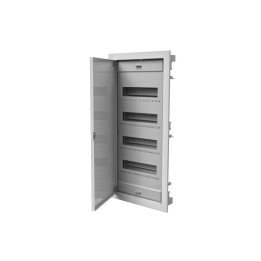 Distribution board flush 48+8 modues with metal door and clamps (N+PE) IP40