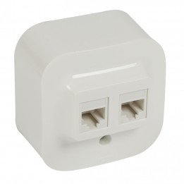 Forix розетка 2x RJ 45, белая