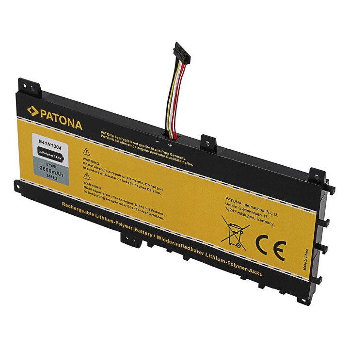 Аккумулятор Patona PT2851 для Asus VivoBook V451L, 2600mAh, 14.4V Li-Pol B41N1304