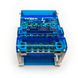 Distribution block 4x7, 125A/500V