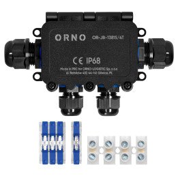 Surface-mounted junction box HD IP68, 0.75-4.0mm2, 2 glands M20, 2 glands M16, T-type