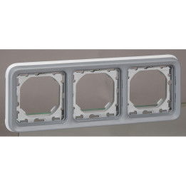 Legrand PLEXO суппорт встроенный 3-местный серый