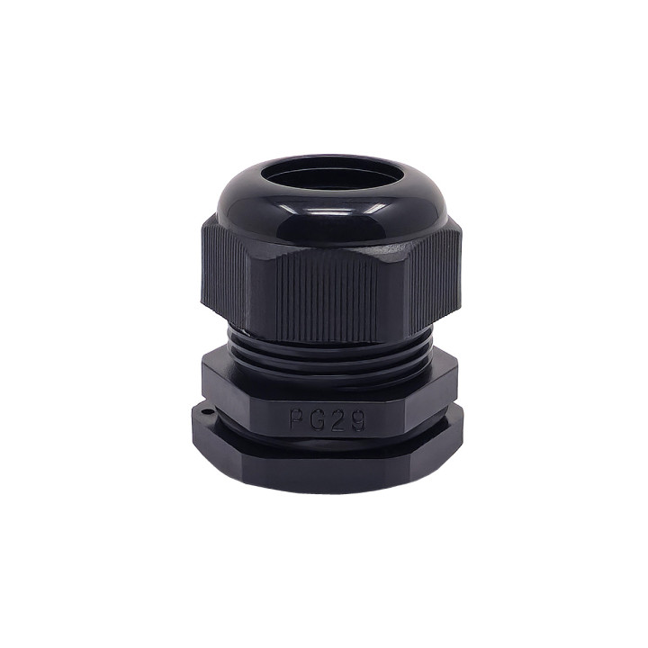 PG29 melns kabeļu ievads IP68 18-25mm