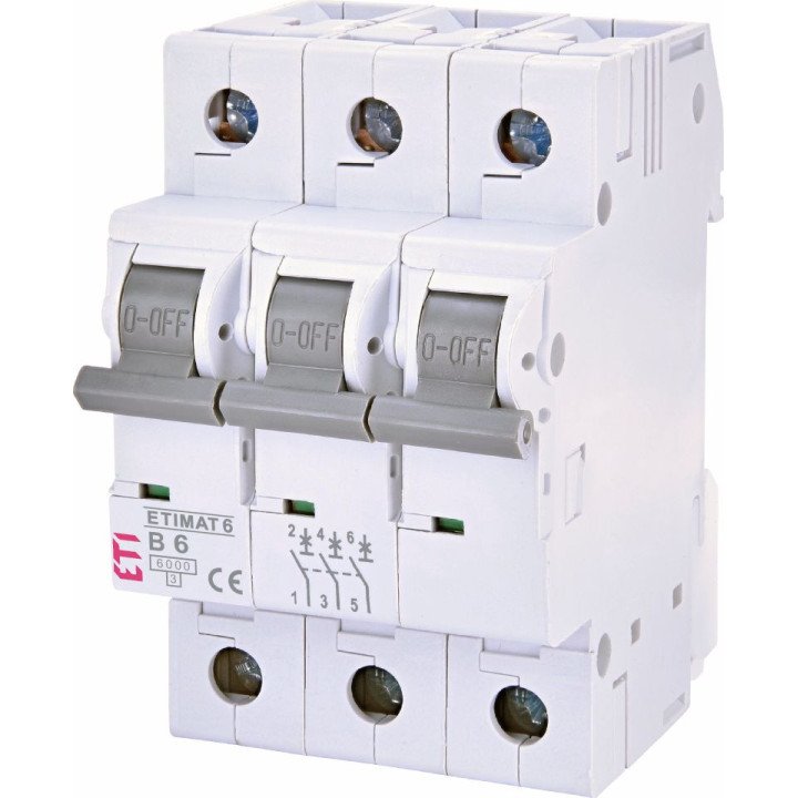 Miniature circuit breaker, ETIMAT 6 3p B6