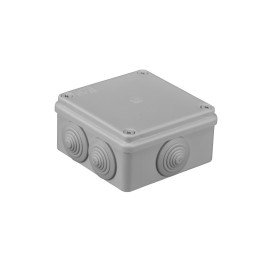 S-BOX box surface mounting IP65 100x100x50mm with glands grey