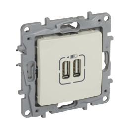 NILOE 2 USB ĮKROVIKLIS A+A 2.4A 12 W IVORY