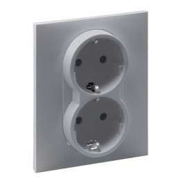 SUNO 2X2P+E SOCET SCHUKO STANDARD AUTOMAATKEMMINALID RUUMIGA ALUMIINIUM