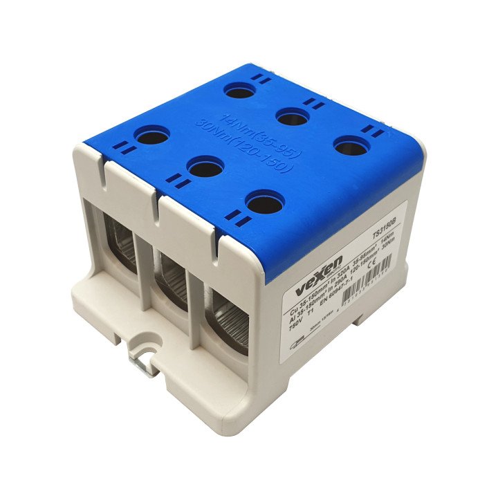 TS3150B N universal terminal block Al/Cu 3x35-150mm2