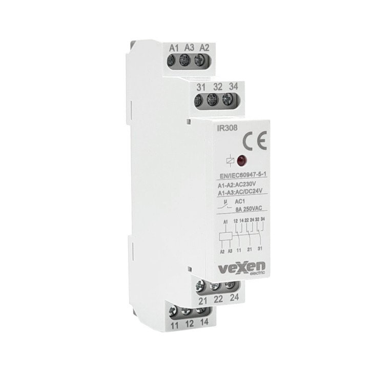 Intermediate relay 3CO 8A 240VAC; 24VAC/DC IR308