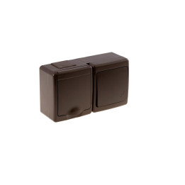 swich BETA, 2 module,  single, stairs, with socket