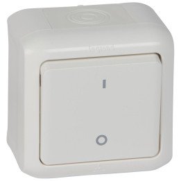 Forix двойной выключатель IP44, 10 AX, белый