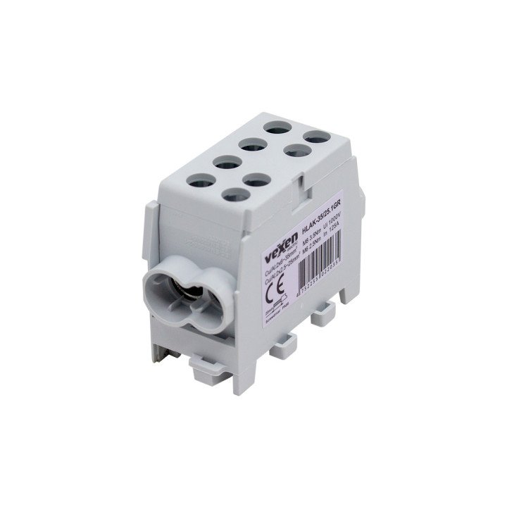 HLAK terminal Al/Cu 2×35-2×25 mm pelēks