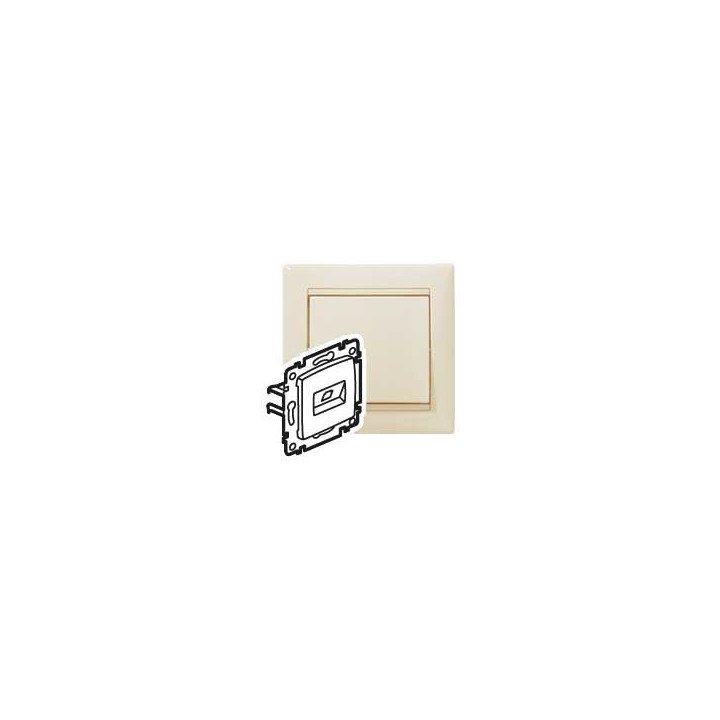 PRISE RJ45 CAT6 UTP 2SORTIES IVOIRE