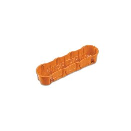 Junction box for gypsum 4-gang deep 4x68/60mm orange 650C