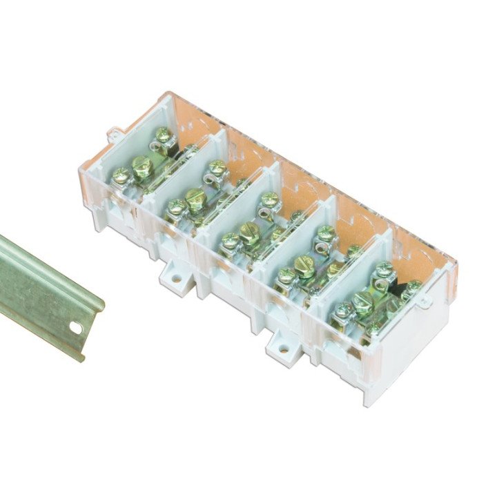 Clamp block LZ DIN rail with cover 5x35/5x16 IP20 500V 125A