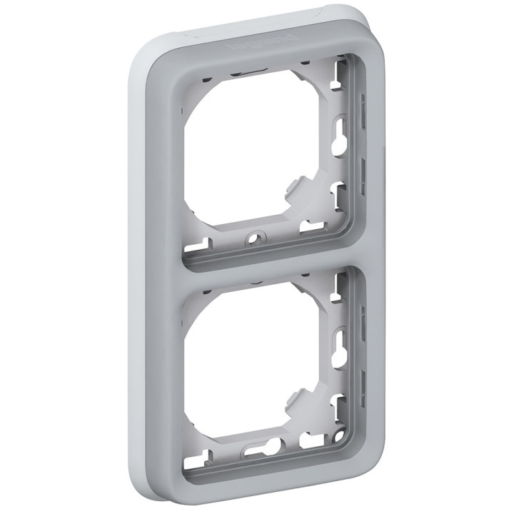 Legrand PLEXO суппорт встроенный 2-местный серый