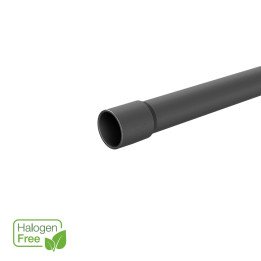 Pipe for indoor use black , smooth  D50mm, 750N, 3m, halogen free