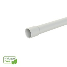 Pipe for indoor use, light grey, smooth  D25mm, 750N, 3m, halogen free