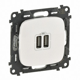 Розетка Valena Allure USB 2.4A - перламутр