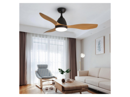 Lampa ar ventilatoru 18W melns/koks Wi-Fi