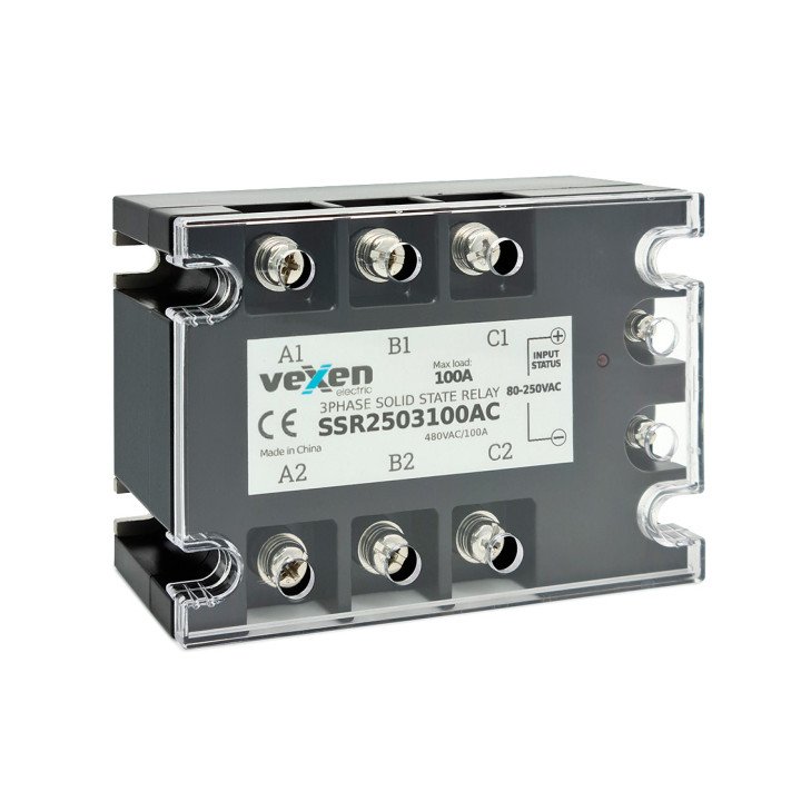 Cietvielu relejs 3NO 100A 80-250VAC