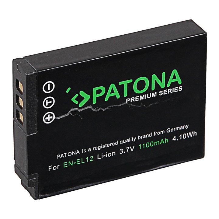 Patona PT1168 Battery Nikon EN-EL12 1000mAh Li-Ion Premium