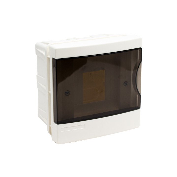 Enclosure flush mounted 4 modules with transparent door