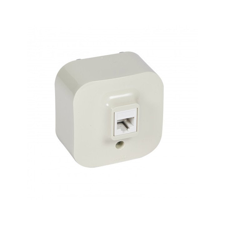 RJ 45 socket Forix - surface mounting - IP 2X - UTP cat. 5e - ivory