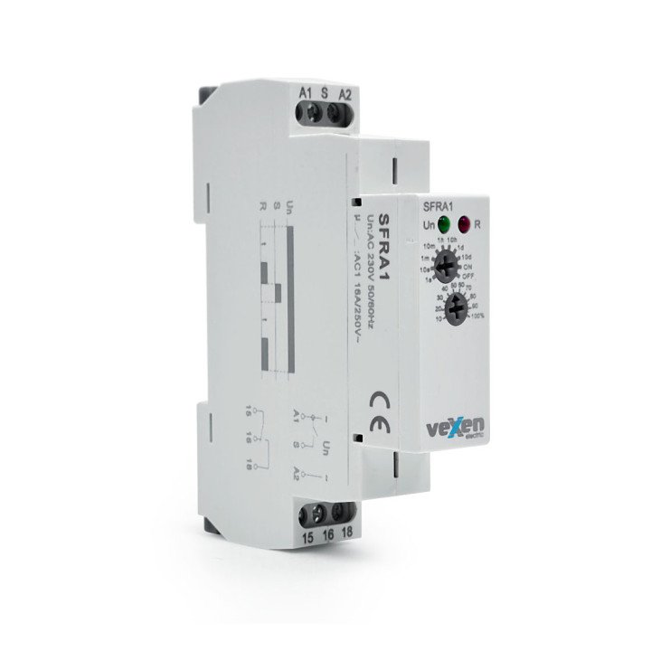 SFRA1 laika relejs ar aizturi uz ieslēgšanu 1CO 16A AC230V